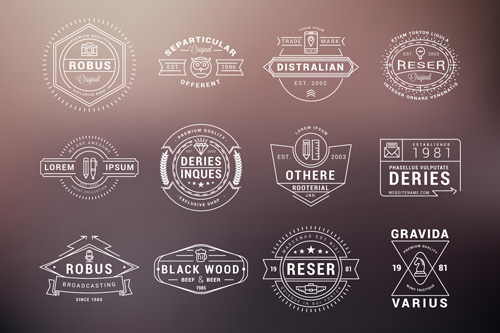 Fashion vintage labels creative design vector 01