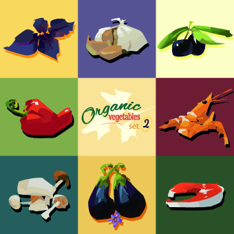 Different Food Objects Vector 01