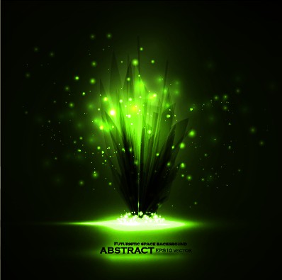 Green light dot creative background vector