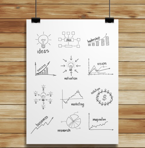 Hanging advertising board design vector 03