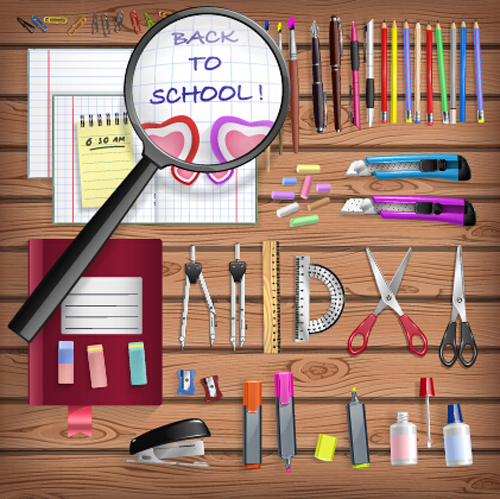 Learning Tools illustration vector set 02