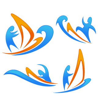 Abstract style Logos design vector 03