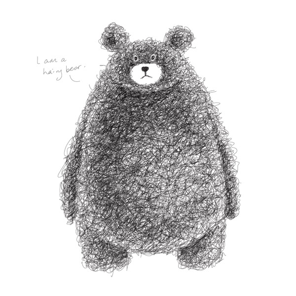 lovely hand drawn brown bear 