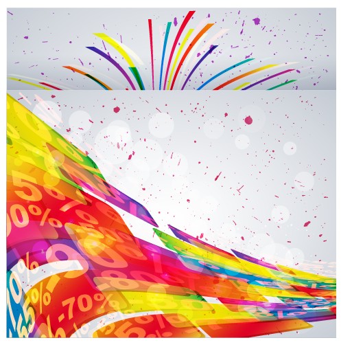 Shiny Multicolor background vector 03