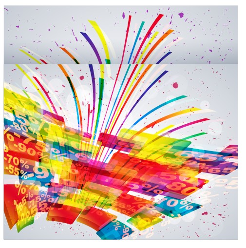 Shiny Multicolor background vector 04