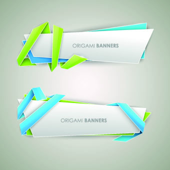 ribbon origami color banner 