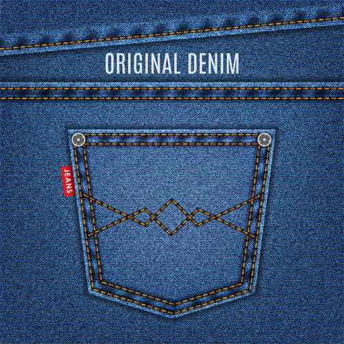 Original denim blue texture background vector 02