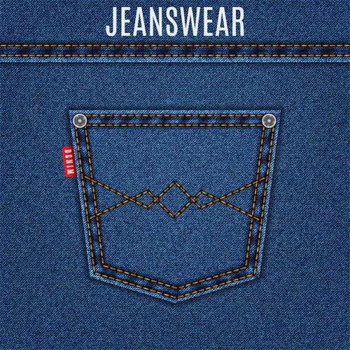 Original denim blue texture background vector 04