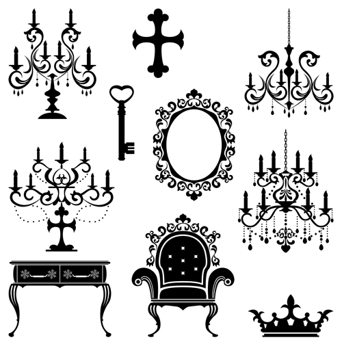 silhouette ornate chandelier 