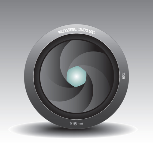 Camera accessories design vector 04