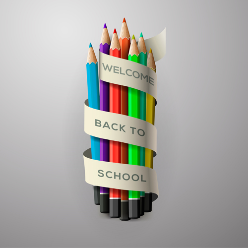 School Supplies Creative background 04