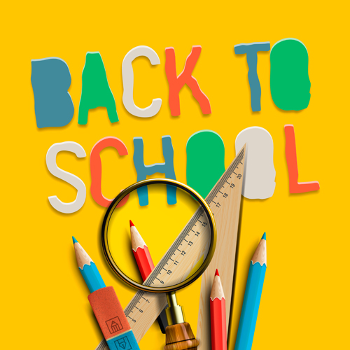 School Supplies Creative background 05