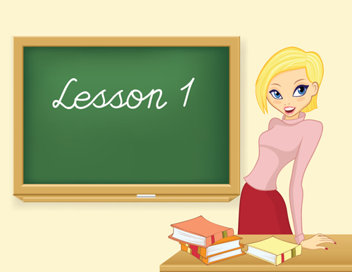 Cartoons School elements vector set 03