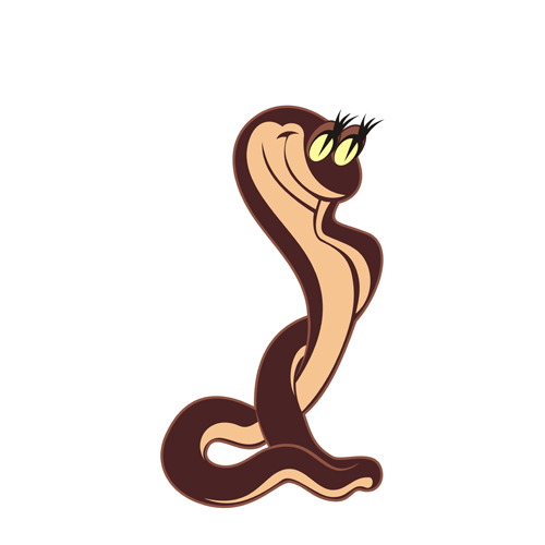 Cute Snake 2013 design elements vector material 01