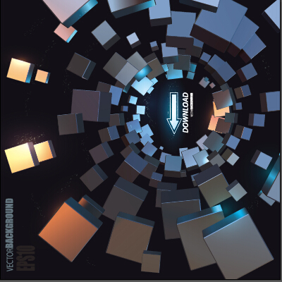 title= Square tech background art 03