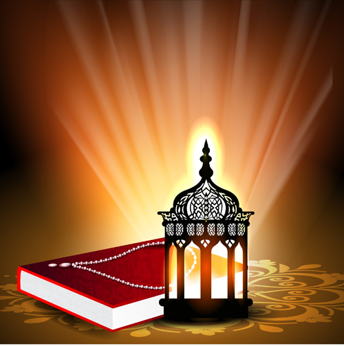 Vector Islamic style background set 03