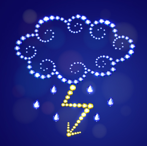 Weather diamond decorative vectors 09