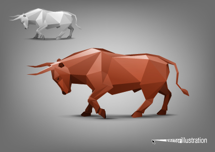 Vector Origami animal model set 03