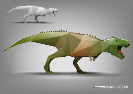 Vector Origami animal model set 04