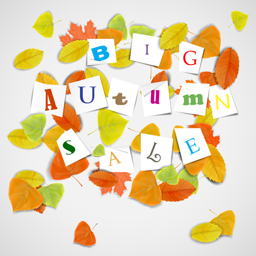 Creative Autumn sale design vector 01