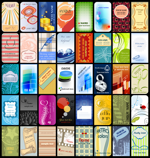 Various Business Cards template and background vector 01