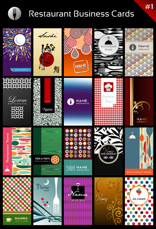 Various Business Cards template and background vector 02