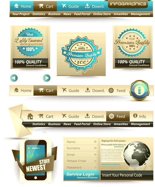 free vector Web elements Collection 01