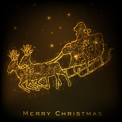 golden glow New Year 2013 design elements vector 02
