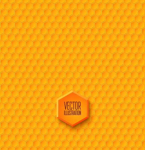 yellow seamless pattern honeycomb honey 