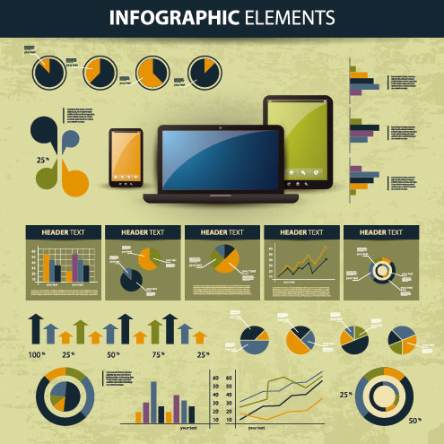 business scheme and Infographics elements vector 03