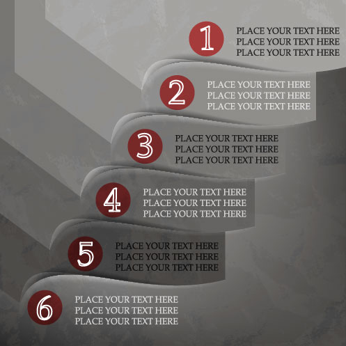 Set of number Modern banner vector 01