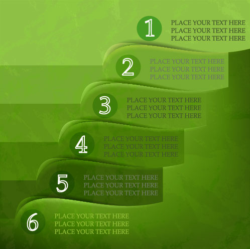 Set of number Modern banner vector 02