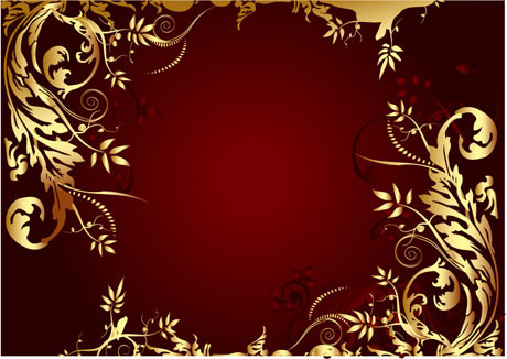 Elegant gold colored decorative frame vector