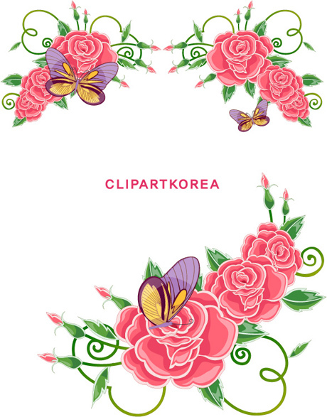 Red rose text box vector