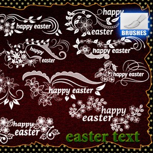 Easter Text Photoshop Brushes Easter Text Photoshop Brushes