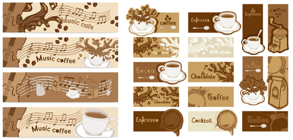 Coffee banner art vector