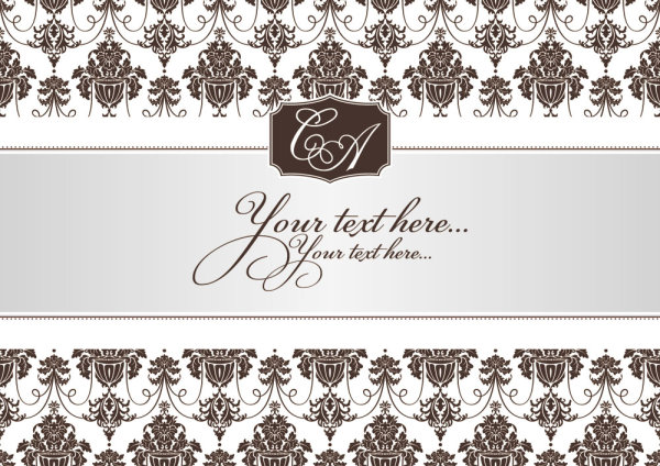 Ornate floral frame 04 vector