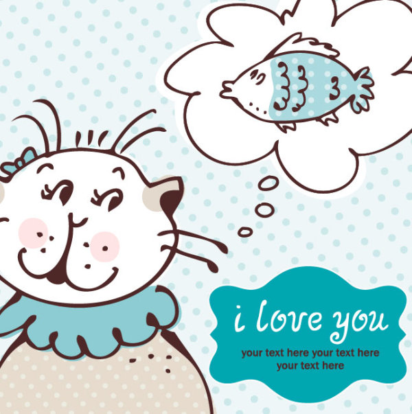 Festival elements and funny cat vector graphic 04