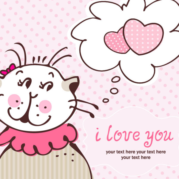 Festival elements and funny cat vector graphic 06
