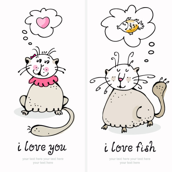 Festival elements and funny cat vector graphic 07