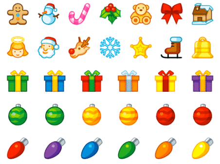 vector icons holiday free christmas 