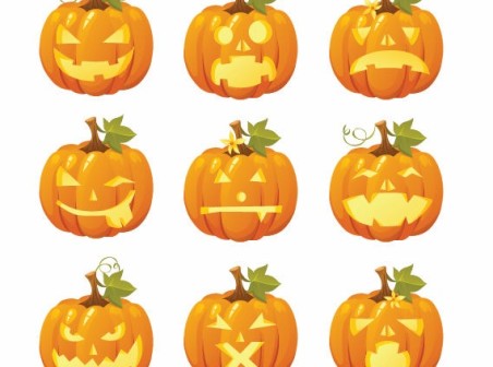 Free Vector Halloween Pumpkin Smileys