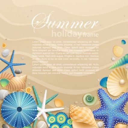 beautiful cartoon ocean art Background 03 vector