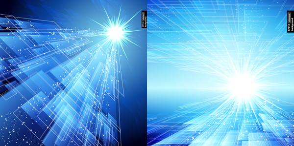 Technology of light background vector