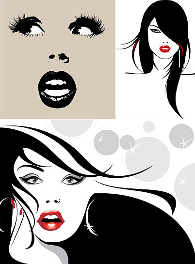 Female illustrations Vector