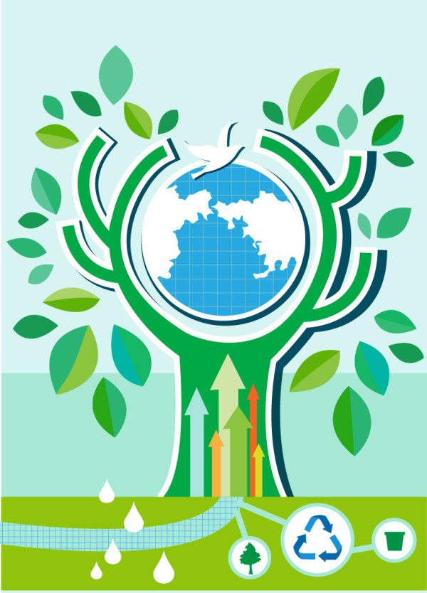 Energy with Environment infographics vector 03
