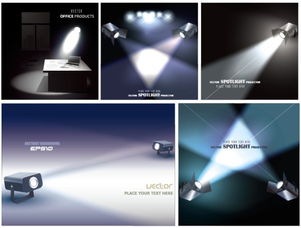 Sorts of Spotlight design vector