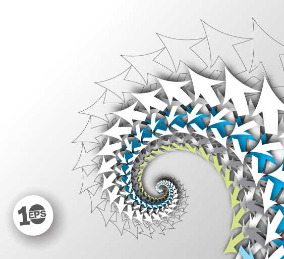 Abstract arrow paper background vector 01