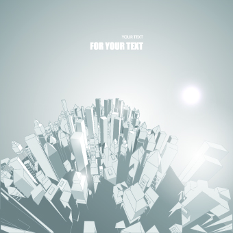 Abstract building background vector