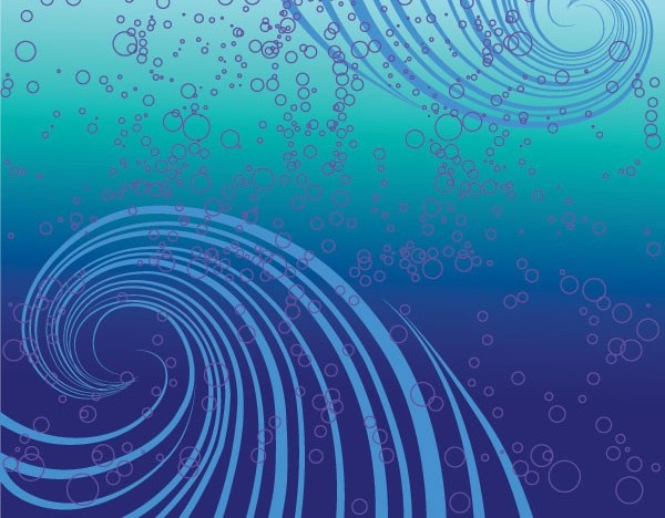 whirlpool design bubble blue background 